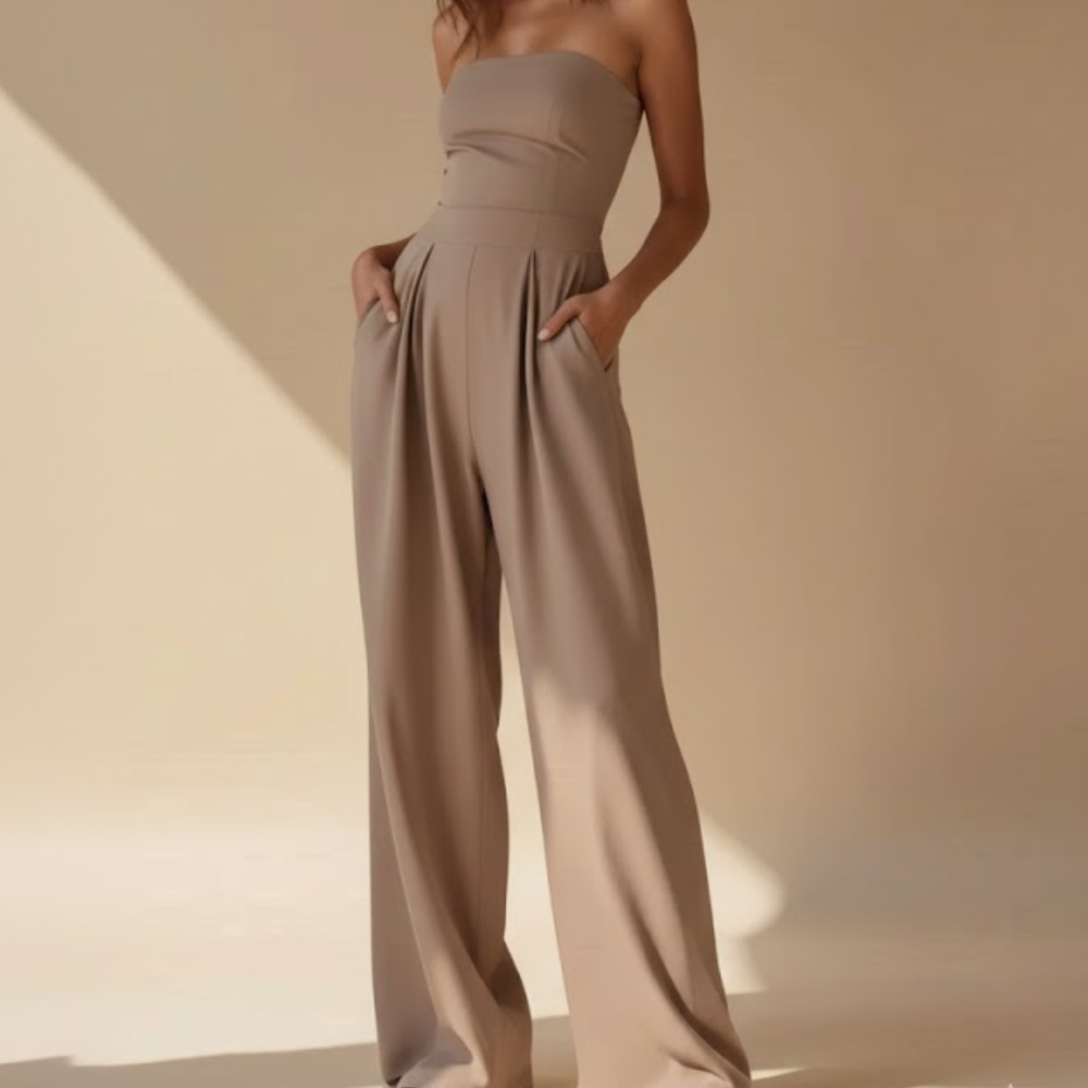 Icone™ WomenJumpsuit: Stijlvol Mouwloos Ontwerp Vrouwen Jumpsuit Met Zij Zakken