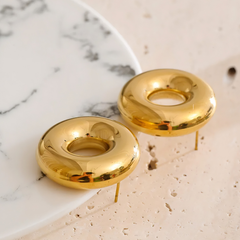Jewelance™ RoundEarrings 1+1 GRATIS - Modern Minimalistische Elegante Ronde Oorbellen