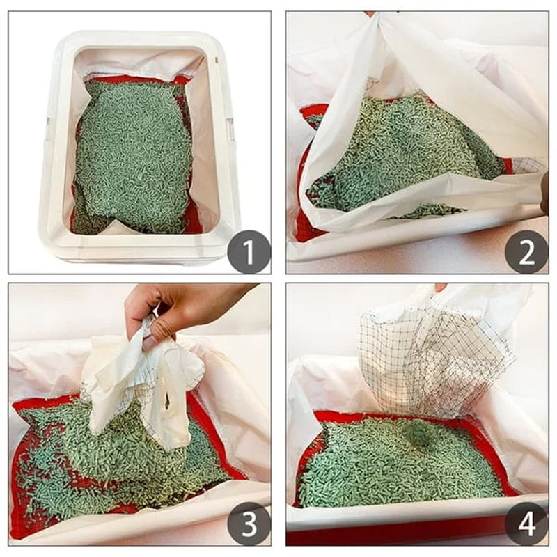 Catfri® WasteFilter 1+1 GRATIS: Herbruikbare Katten Zwerfafval Voeringen Voor Het Verwijderen Van Afval