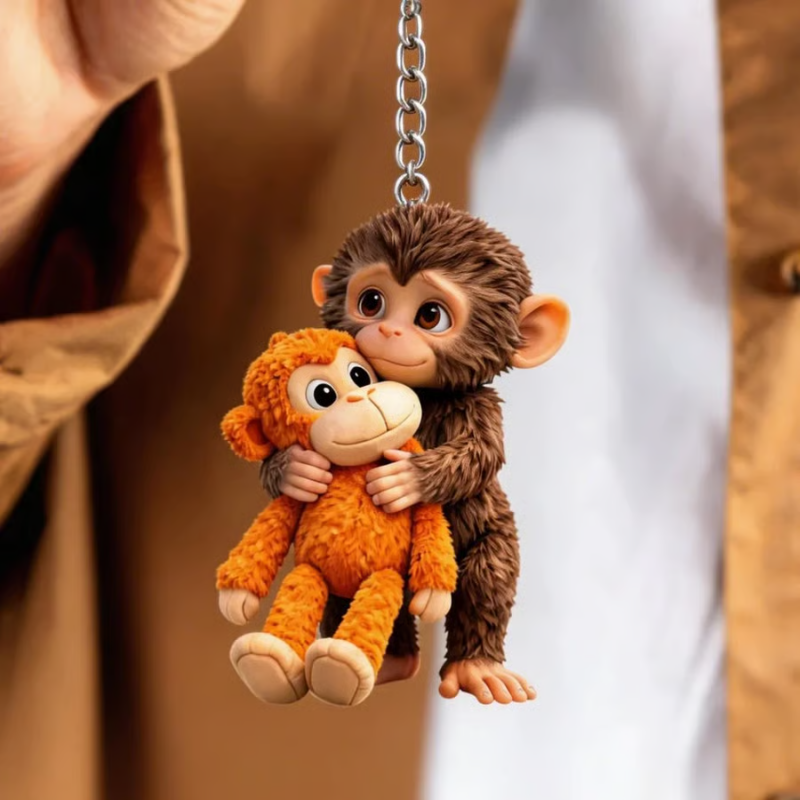 MonkeyKeychain 1+1 GRATIS - Schattig Tas Charme Aap Sleutelhanger Accessoire