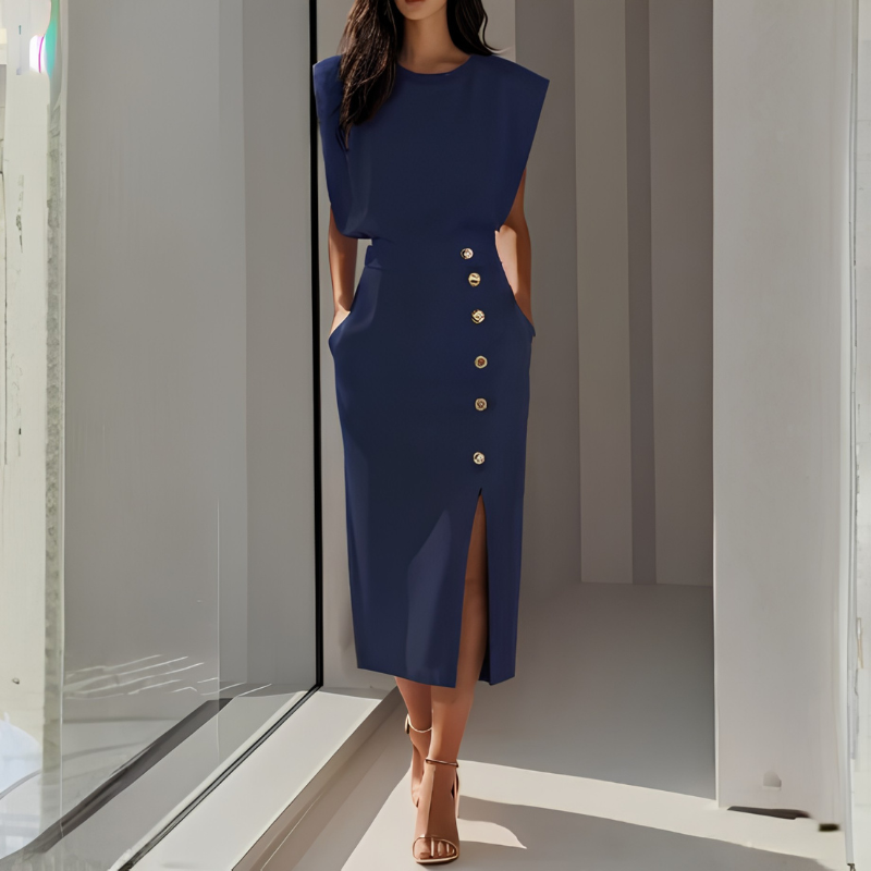 Icone™ PencilDress - Elegante Midi Spleet Potlood Jurk