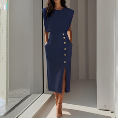 Icone™ PencilDress - Elegante Midi Spleet Potlood Jurk