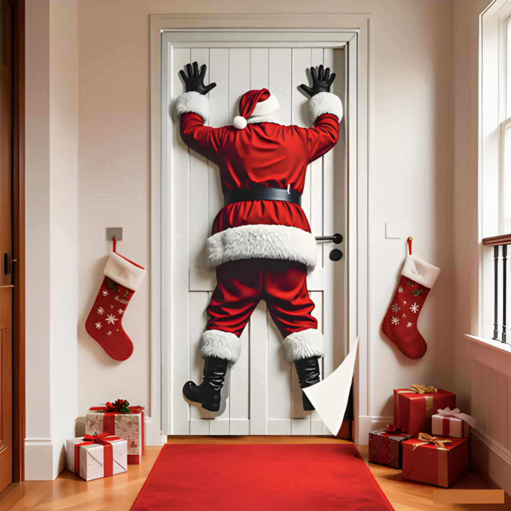 Icone™ HangingSanta: Kerstmis Rugdruppel Hangend Kerstman Deur Versiering