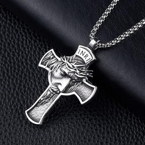 Jewelance™ CrossNecklace: INRI Christelijk Kruis Ketting