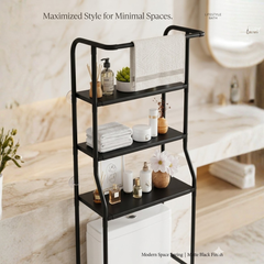 GlideHold® BathroomShelf: Stijlvolle Minimalistische 3-Laagse Badkamerplank