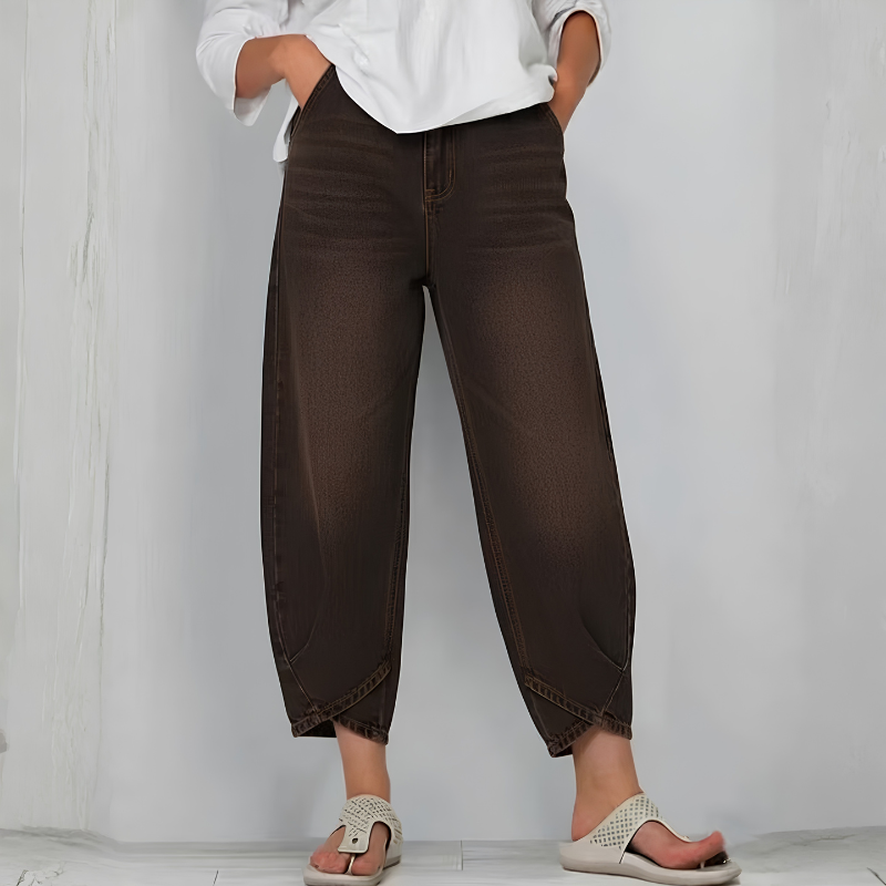 Icone™ UniqueJeans: Unieke Asymmetrische Type Wijde Been Jeans