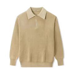 Icone™ PoloSweater: Ontspannen Kraag Gebreide Polo Trui