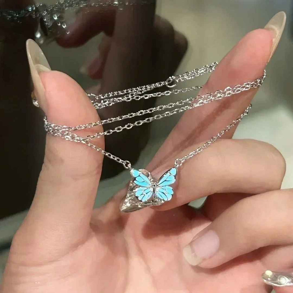 Jewelance™ GlowingButterfly 1+1 GRATIS: Mode Gloeiend Vlinder Ketting En Armband Set