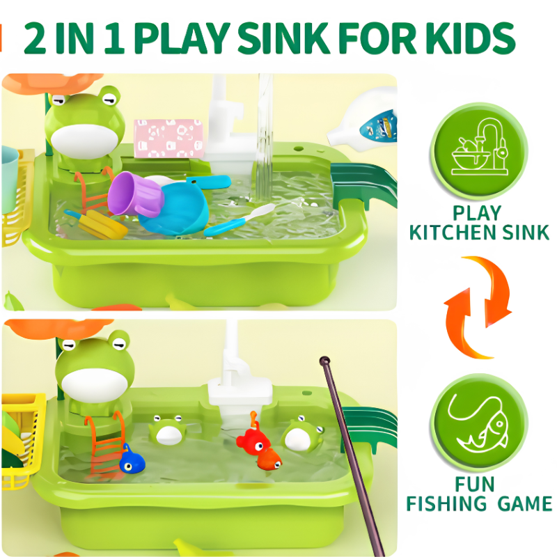 Kletshuts™ SinkToy - Kinderen Keuken Wasbak Speelgoed Water Speel Set