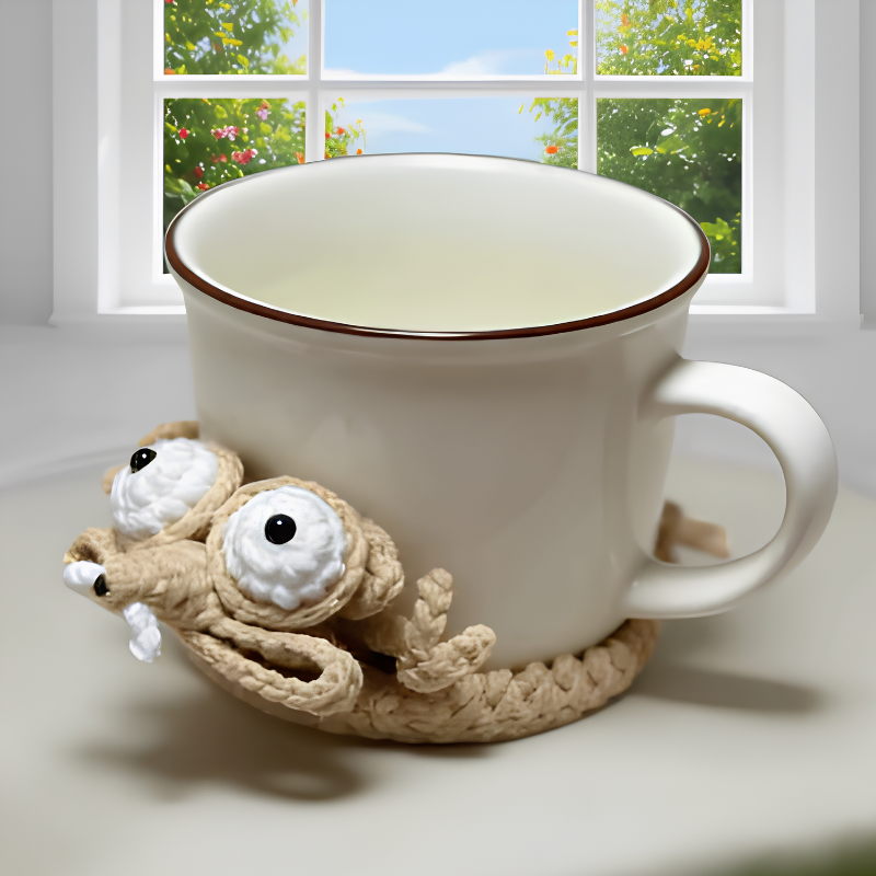 Globetrek° CrochetCoaster 1+1 GRATIS: Grappige Eekhoorn Haak Onderzetter