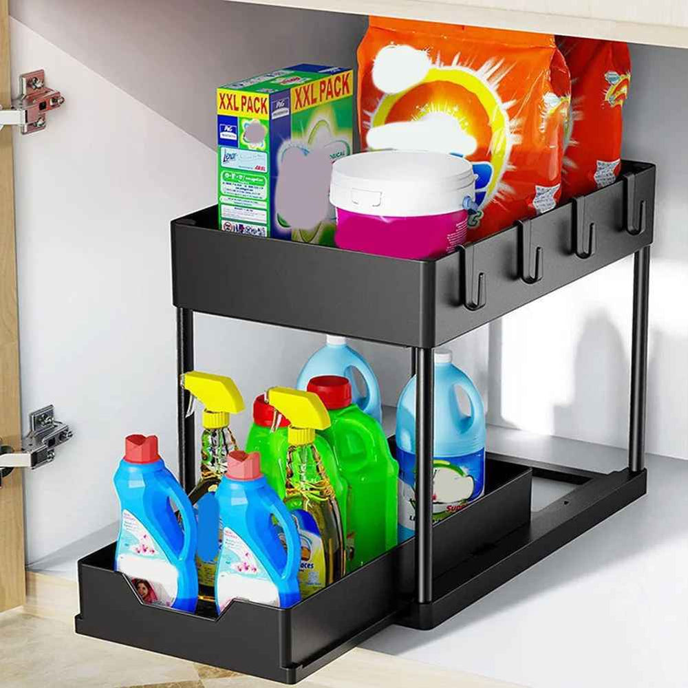 Globetrek° PulloutOrganizer: Multifunctionele Twee-Laags Ruimtebesparende Waterdichte Uitschuifbare Organisator