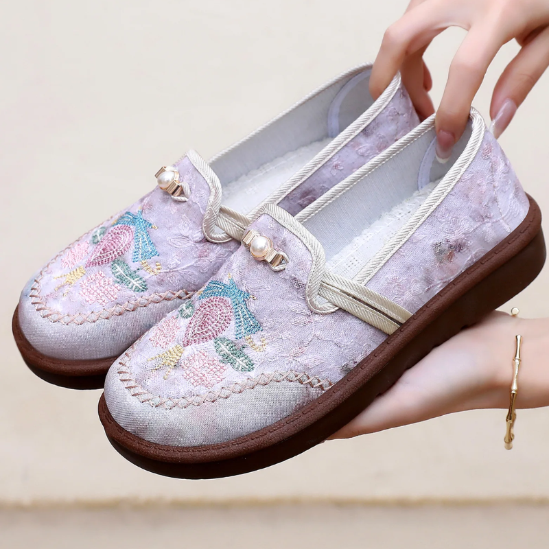 Happy™ EmbroideredLoafers: Comfortabele Elegante Geborduurde Patroon Loafers