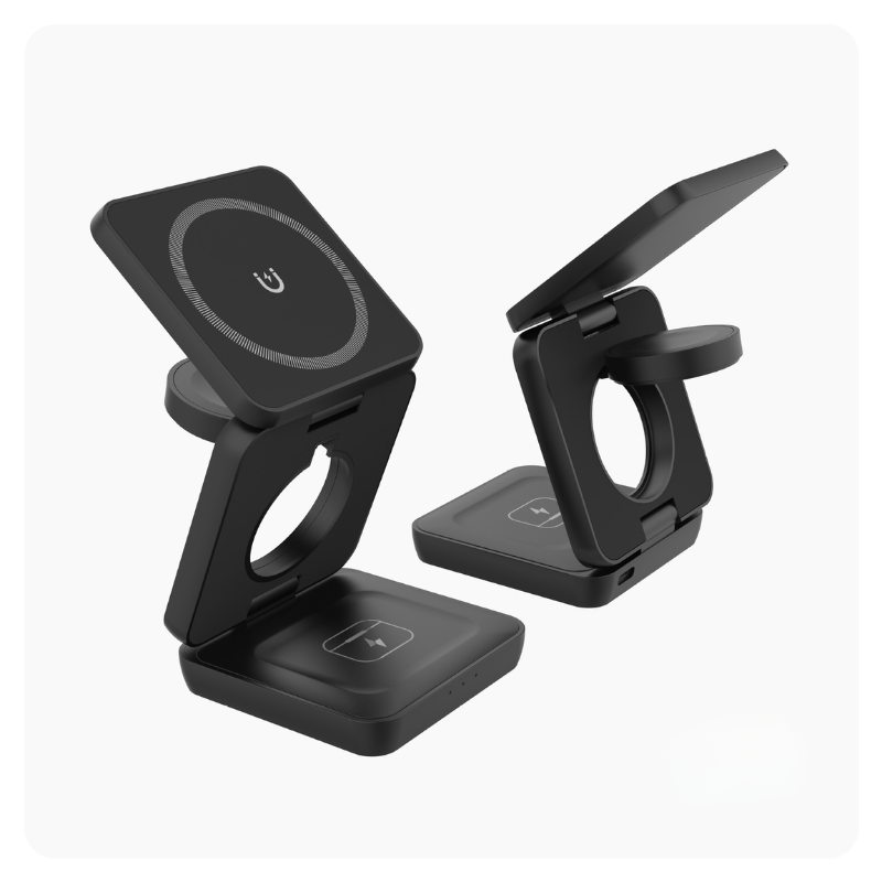 Holder360° MultiCharger: Multifunctioneel Opvouwbaar Magnetisch Oplaad Standaard