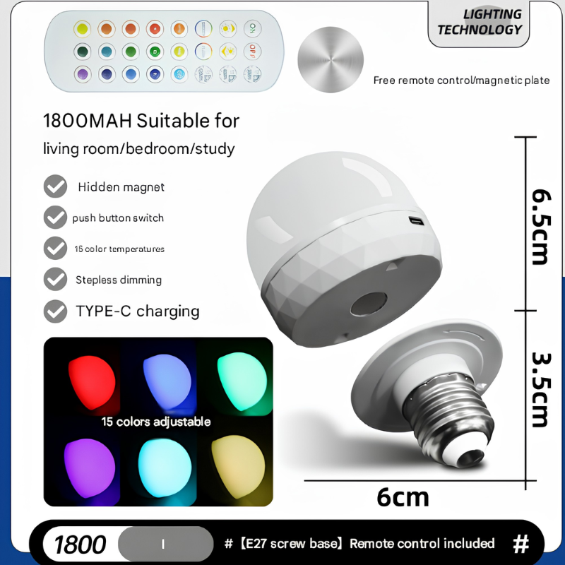 Ledsen™ WirelessBulb - Veelzijdige Oplaadbare Handig Slimme LED Draadloze Lamp