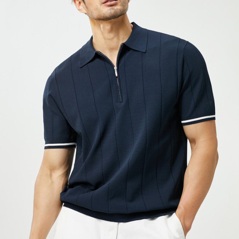 Icone™ CuffPolo - Stijlvol Heren Half-Zip Cuff Polo Shirt
