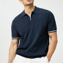 Icone™ CuffPolo - Stijlvol Heren Half-Zip Cuff Polo Shirt