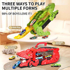 Kletshuts™ DinoPlayset: Dino Slikken Voertuig Spoor Auto Kinderen Spelen Set