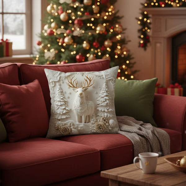 ChristmasCovers – Premie Elegant Wit Hoofdkussen Kerst Hoezen