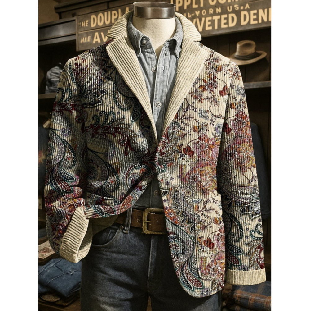 Icone™ VintageJacket: Stijlvol Heren Casual Klassiek Vintage Jas
