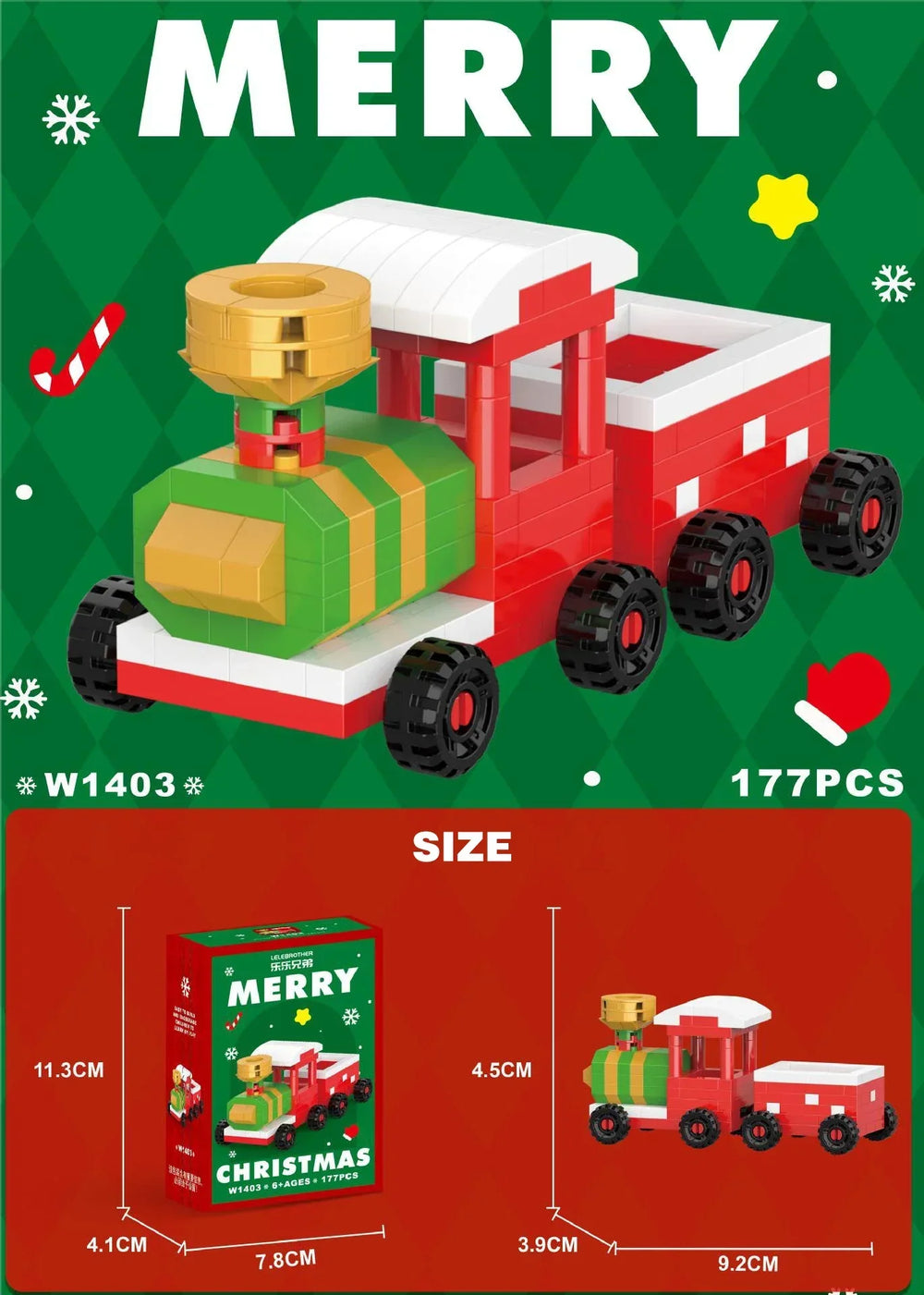 Kletshuts™ HolidayBlocks 1+1 GRATIS: Kinderen Creatievelingen Micro Bouwen Blokken Kerst Vakantie Editie