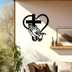 SpiritualDecor - Elegant Huis Hangend Kruis Hart Spiritueel Decor