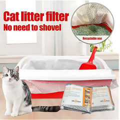 Catfri® WasteFilter 1+1 GRATIS: Herbruikbare Katten Zwerfafval Voeringen Voor Het Verwijderen Van Afval