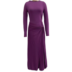 Icone™ MaxiDress: Zij-Knoop Wikkel Slank-Pasvorm Premium Lange Maxi Jurk