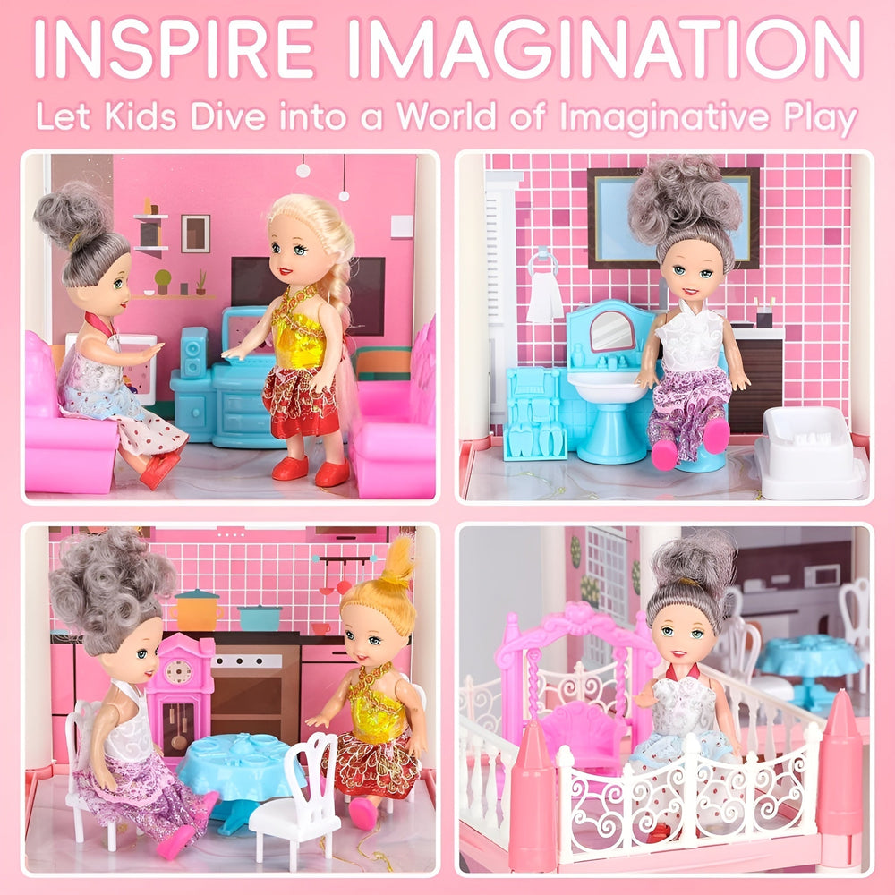 Kletshuts™ MiniMansion: Prinsessen Droom Kasteel DIY Poppenhuis Mini Landhuis Speelset