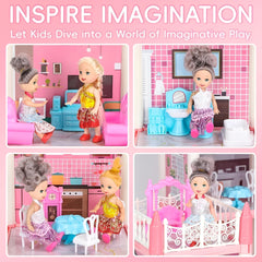 Kletshuts™ MiniMansion: Prinsessen Droom Kasteel DIY Poppenhuis Mini Landhuis Speelset