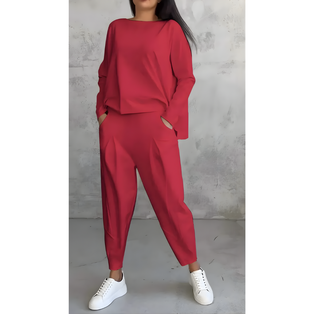 Icone™ CasualOutfit: Dames Lange Mouwen En Broek Twee-Delige Casual Outfit