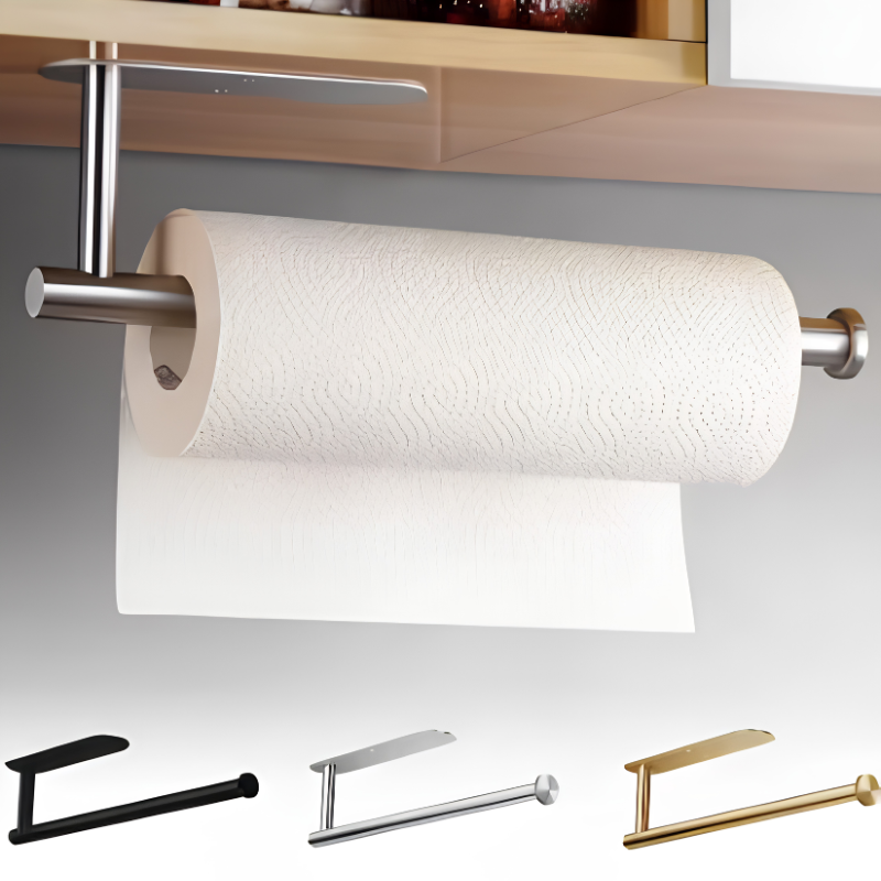 GlideHold® TowelHolder: Geen Boor Wandmontage Roestvrij Staal Rollen Handdoekhouder