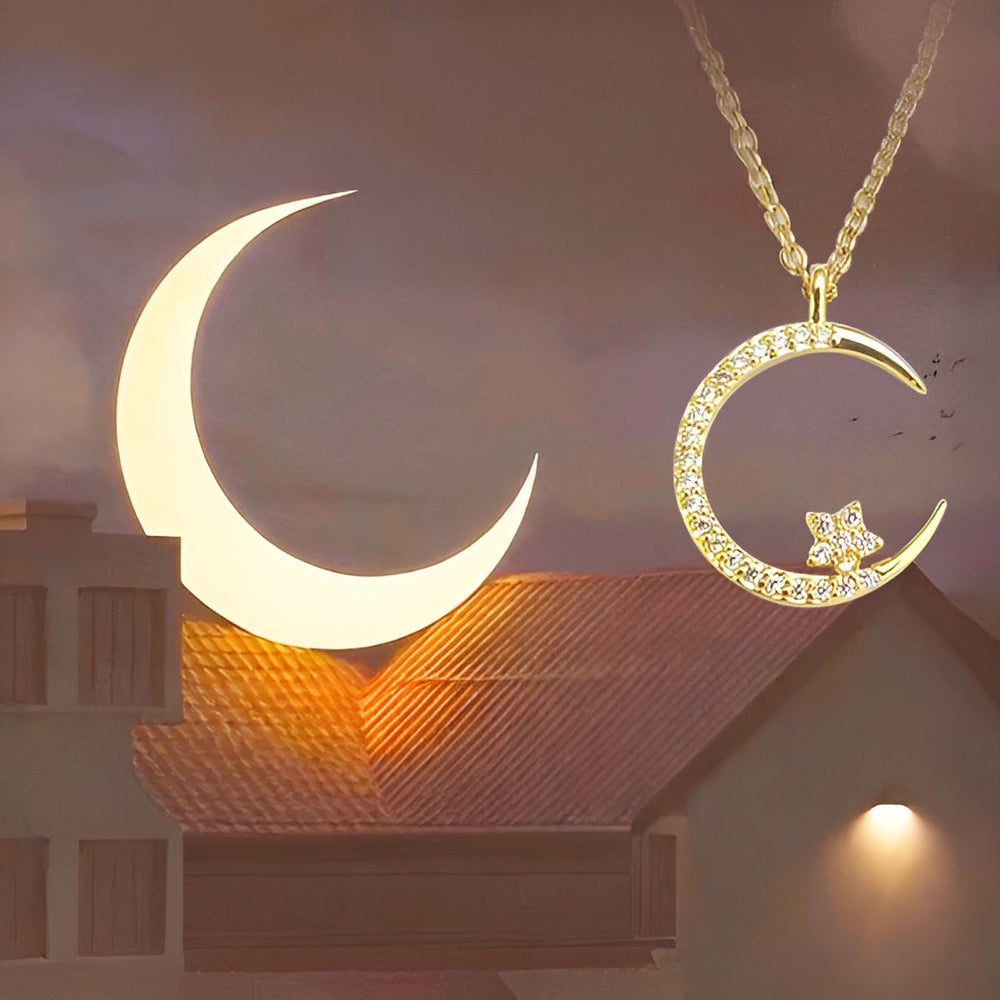 Jewelance™ CrescentNecklace 1+1 GRATIS: Minimalistische Maan Hanger Verstelbare Halve Maan Ketting Sieraden