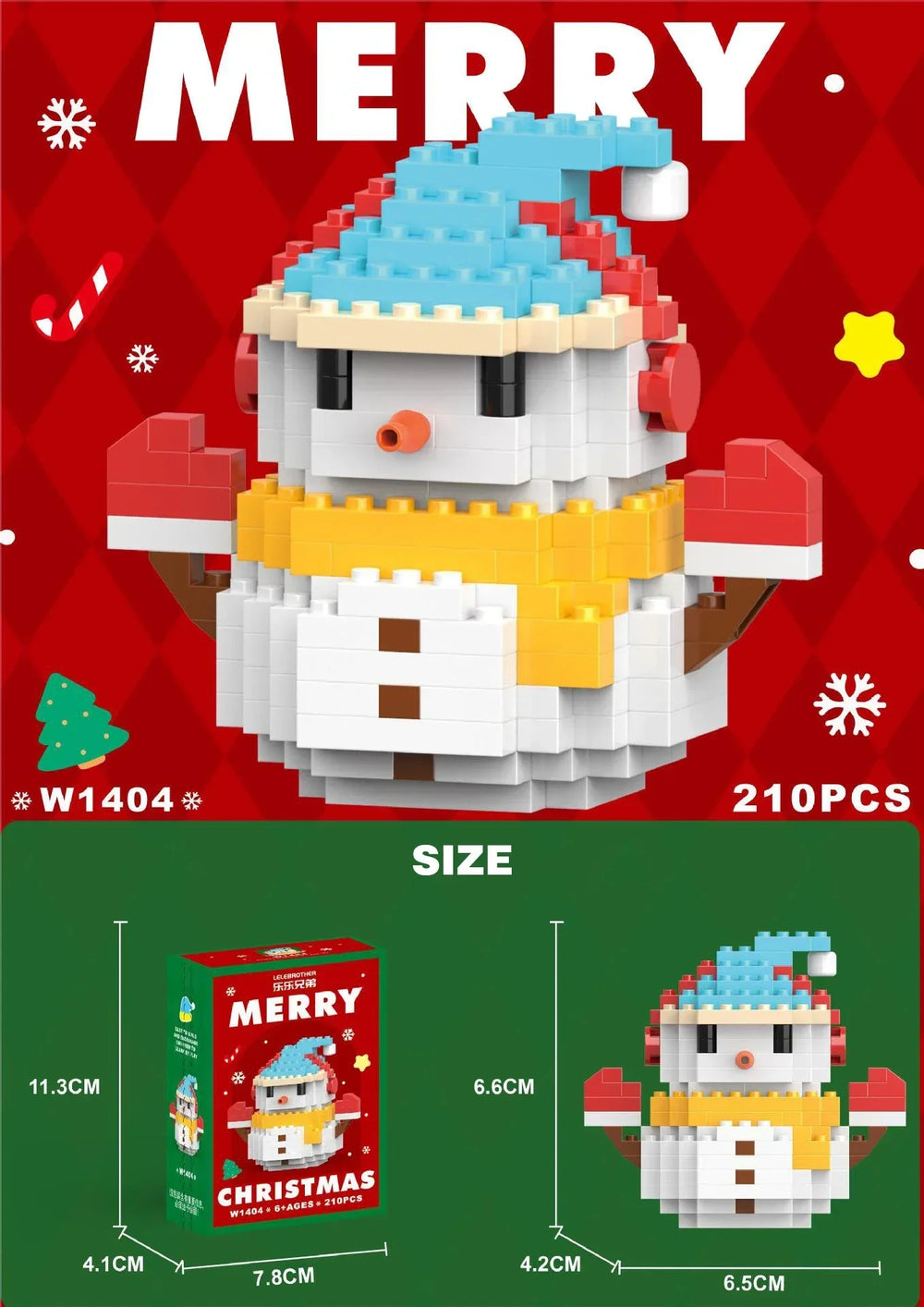 Kletshuts™ HolidayBlocks 1+1 GRATIS: Kinderen Creatievelingen Micro Bouwen Blokken Kerst Vakantie Editie