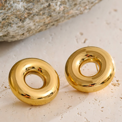 Jewelance™ RoundEarrings 1+1 GRATIS - Modern Minimalistische Elegante Ronde Oorbellen