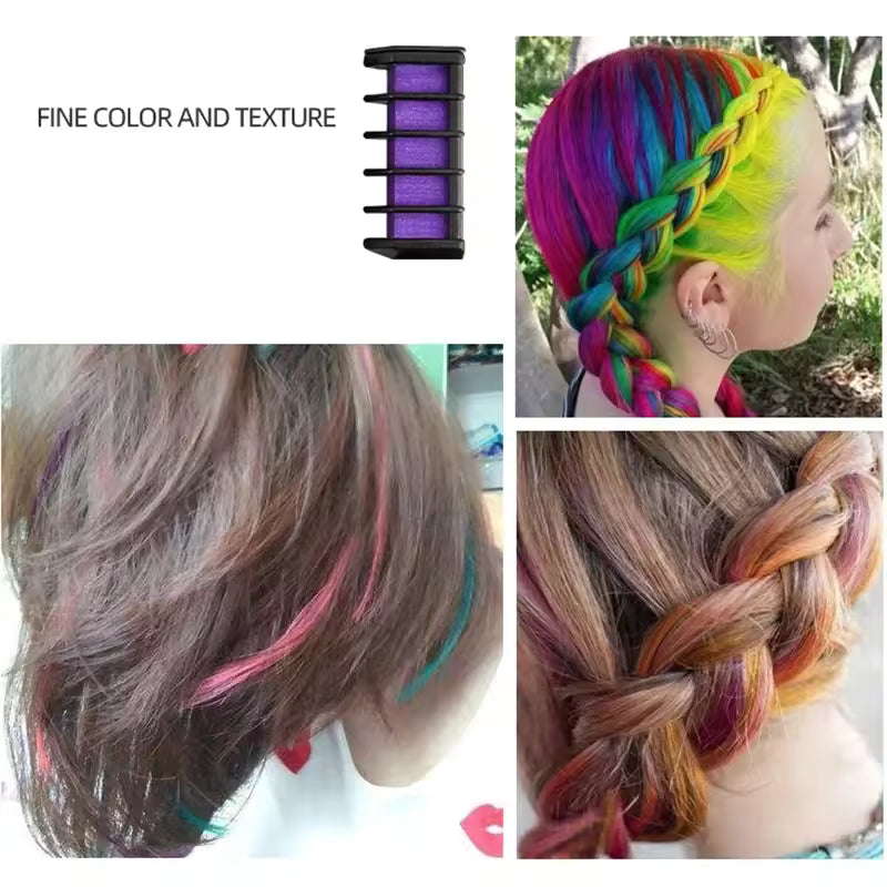 Rose® HairDye: Haar Kleurstof Kam Tekenkrijt Afwasbaar Tijdelijk Verf Set