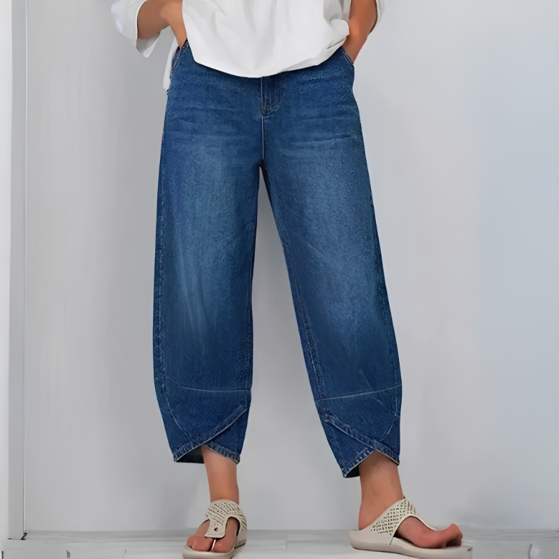 Icone™ UniqueJeans: Unieke Asymmetrische Type Wijde Been Jeans