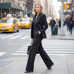 Icone™ SuitTrouser: Comfortabele Pasvorm Flatterende Hoge Taille Pakbroek