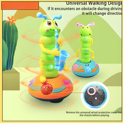 Kletshuts™ CaterpillarToy: Interactieve Lichten En Muziek Rups Kinderen Spelen Speelgoed