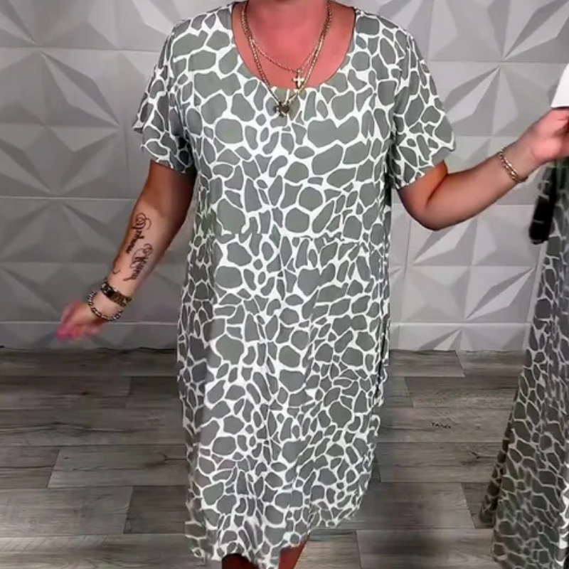 Icone™ ComfortDress - Toevallig Gedrukt Comfortabel Mini Jurk