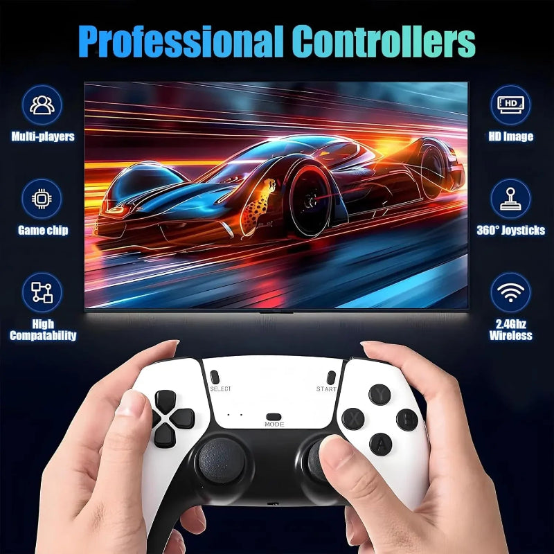 Kletshuts™ MiniConsole: Plug And Play HDMI Dual Controllers Mini Retro Gaming Console
