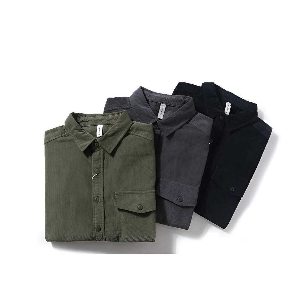 Icone™ CozyShirt: Middelgewicht Geborsteld Nut Zak Gezellig Shirt