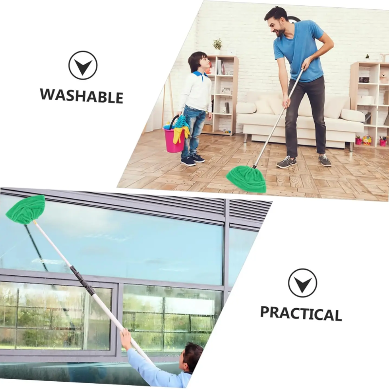 Cleaner Pro° BroomCover 2+2 GRATIS: Multifunctionele Wasbare Stofdoek Broom Cover