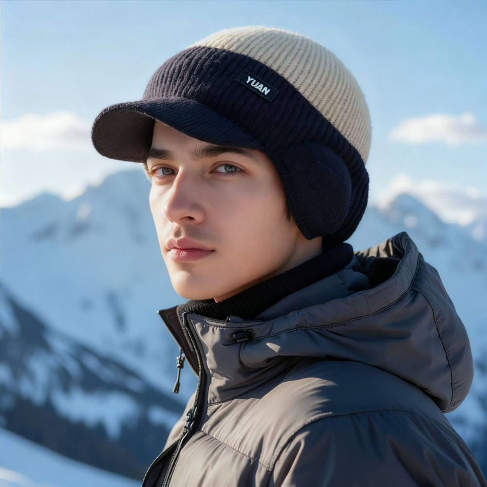 Icone™ EarflapBeanie 1+1 GRATIS: Dikke Gebreide Winter Muts Oorflap Bescherming