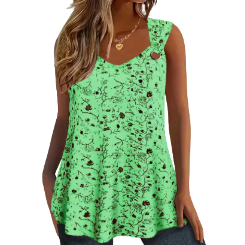Icone™ SummerTop - Zomer Toevallig Bloemen Mouwloos Bovenkant