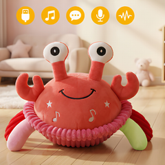 Kletshuts™ CrabToy - Interactieve Muzikale Leerkrab Pluche Speelgoed