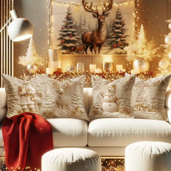 ChristmasCovers – Premie Elegant Wit Hoofdkussen Kerst Hoezen