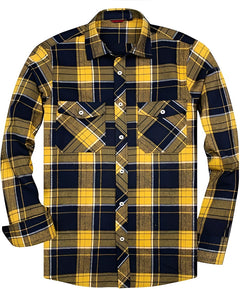 Icone™ CheckeredLongsleeves: Klassieke Casual Knoop-Beneden Geruite Mouwen