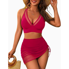 Icone™ BikiniSet: Comfortabele En Stijlvolle Mesh Zwemkleding 2-Delige Set