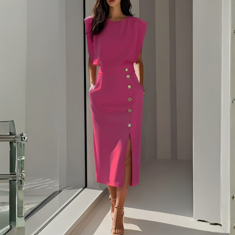 Icone™ PencilDress - Elegante Midi Spleet Potlood Jurk