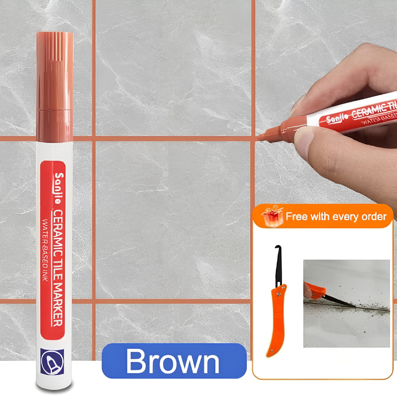 TileMarker 1+1 GRATIS - Anti-Schimmel Keramische Tegelvoeg Marker Met Voegen Haakmes